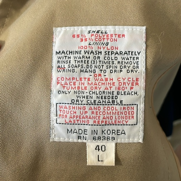 Vintage Christopher Hayes Men’s Tan Trench Coat Size 40R - Picture 15 of 16